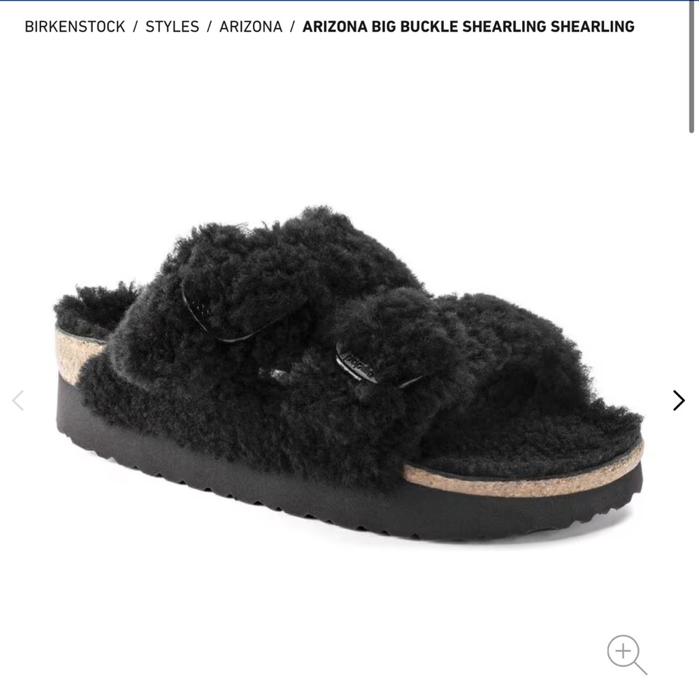 Papillio x Birkenstock Arizona Shearling Big Buckle Slides